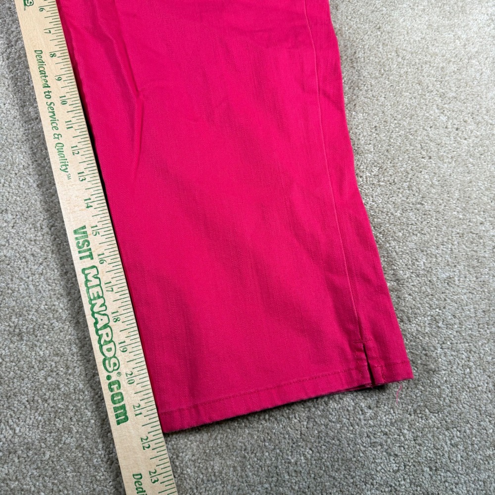 Chaps Essential Capri Pants Womens 14 Bright Fuchsia Pink Slimming Fit NEW - Picture 7 of 11